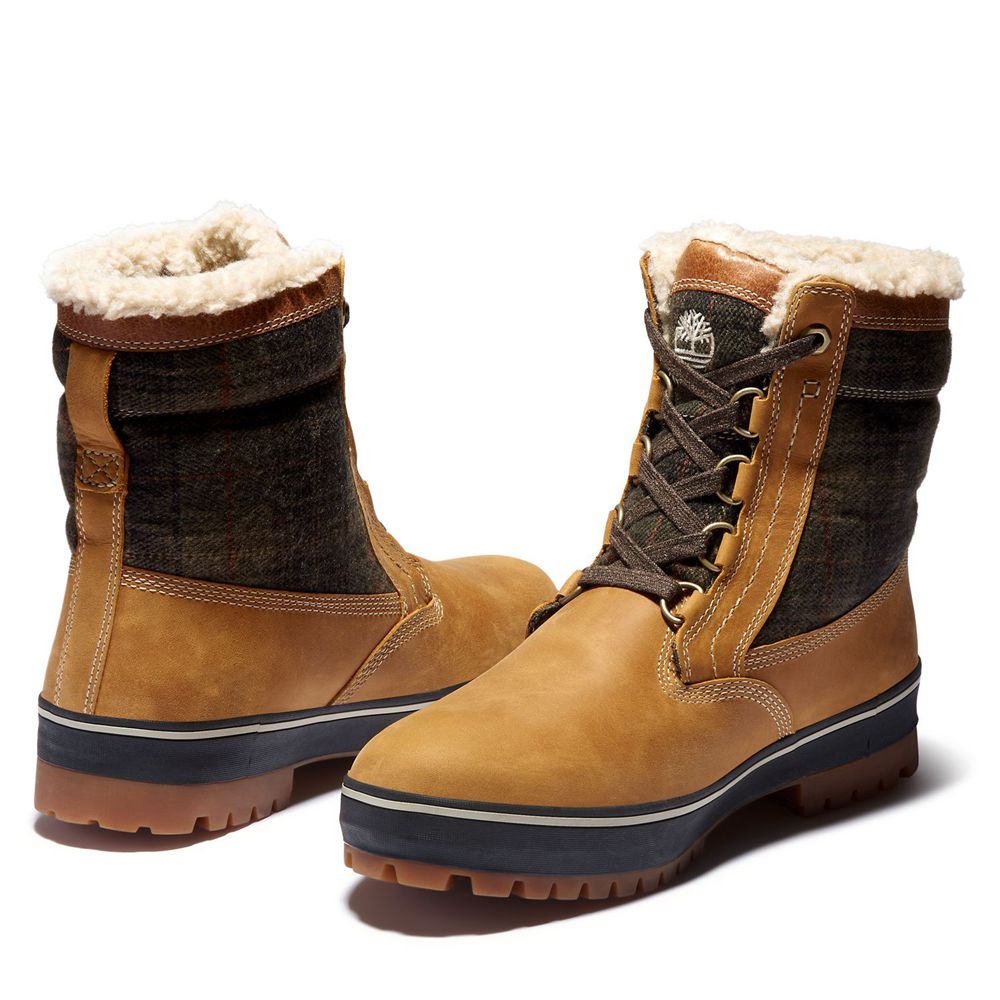 Timberland Μποτες Χιονιού Ανδρικα Καφε/Μαυρα - Spruce Mountain Waterproof - Greece 1437650-NY